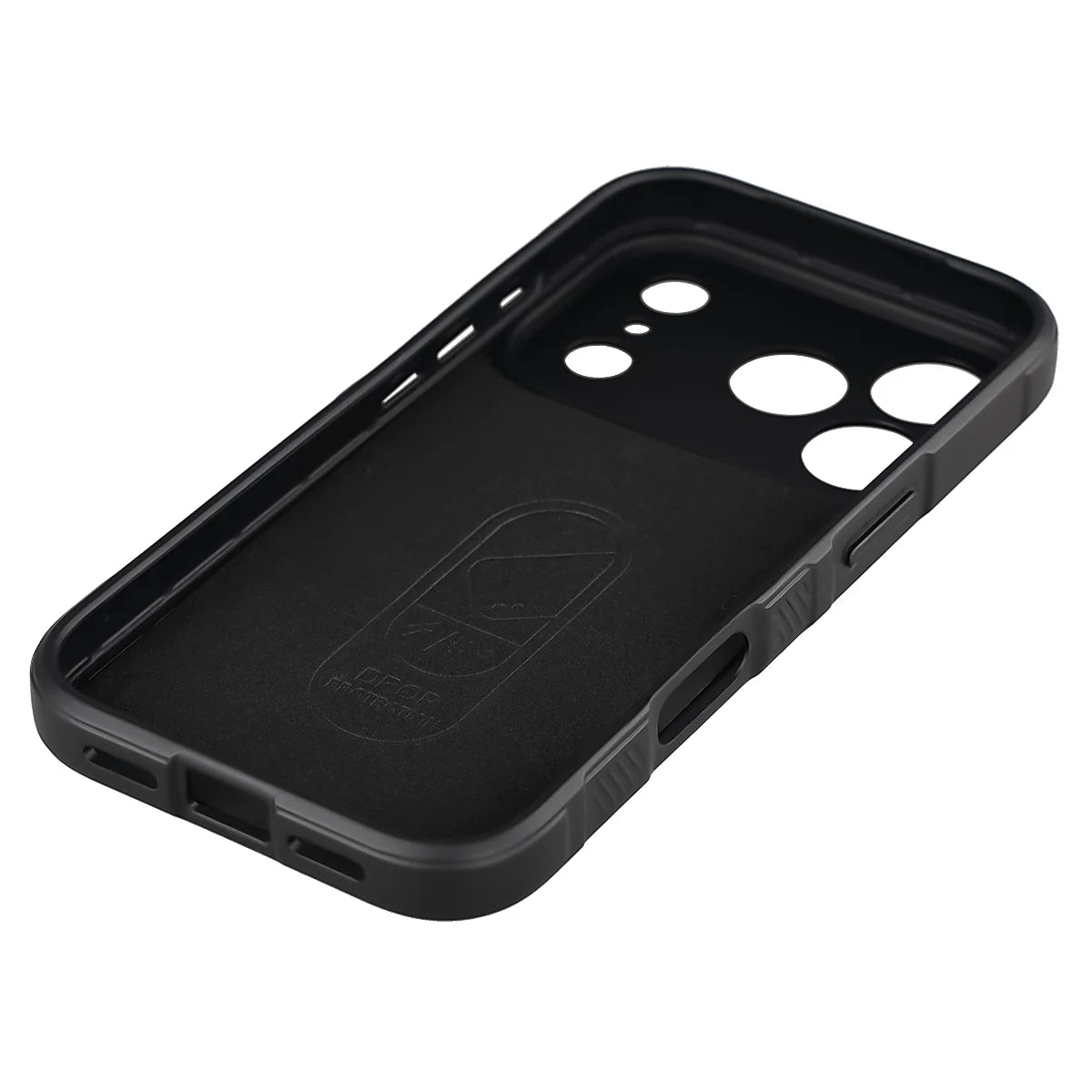 Robuste Handyhülle für iPhone 18 Pro / 17 Pro, Bizon Case Tur, Schwarz