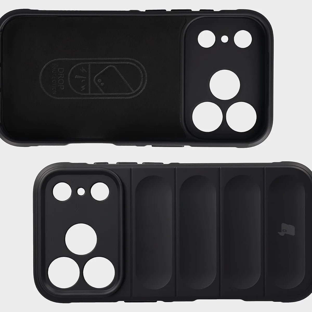 Robuste Handyhülle für iPhone 18 Pro / 17 Pro, Bizon Case Tur, Schwarz