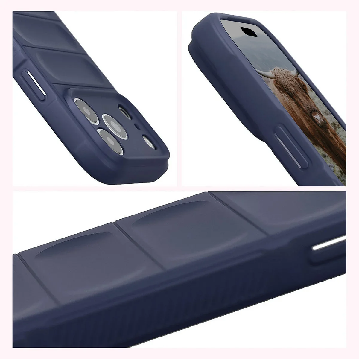Robuste Handyhülle für iPhone 18 Pro / 17 Pro, Bizon Case Tur, Dunkelblau