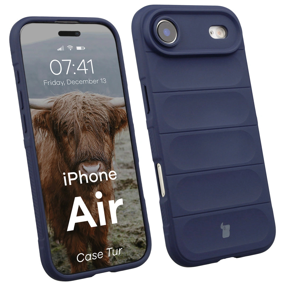 Robuste Handyhülle für iPhone Air, Bizon Case Tur, Dunkelblau
