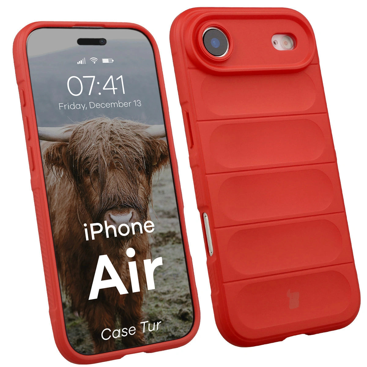 Robuste Handyhülle für iPhone Air, Bizon Case Tur, Rot