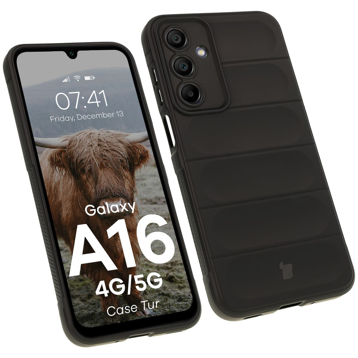 Robuste Handyhülle für Galaxy A16 4G/5G, Bizon Case Tur, Schwarz