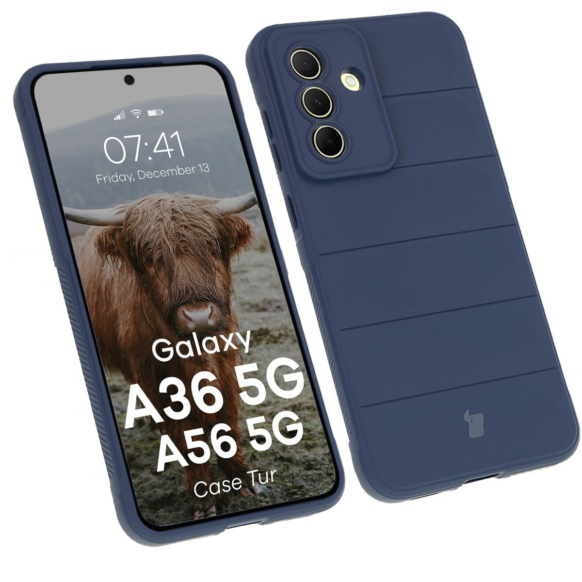 Robuste Handyhülle für Galaxy A36 5G / Galaxy A56 5G, Bizon Case Tur, Dunkelblau