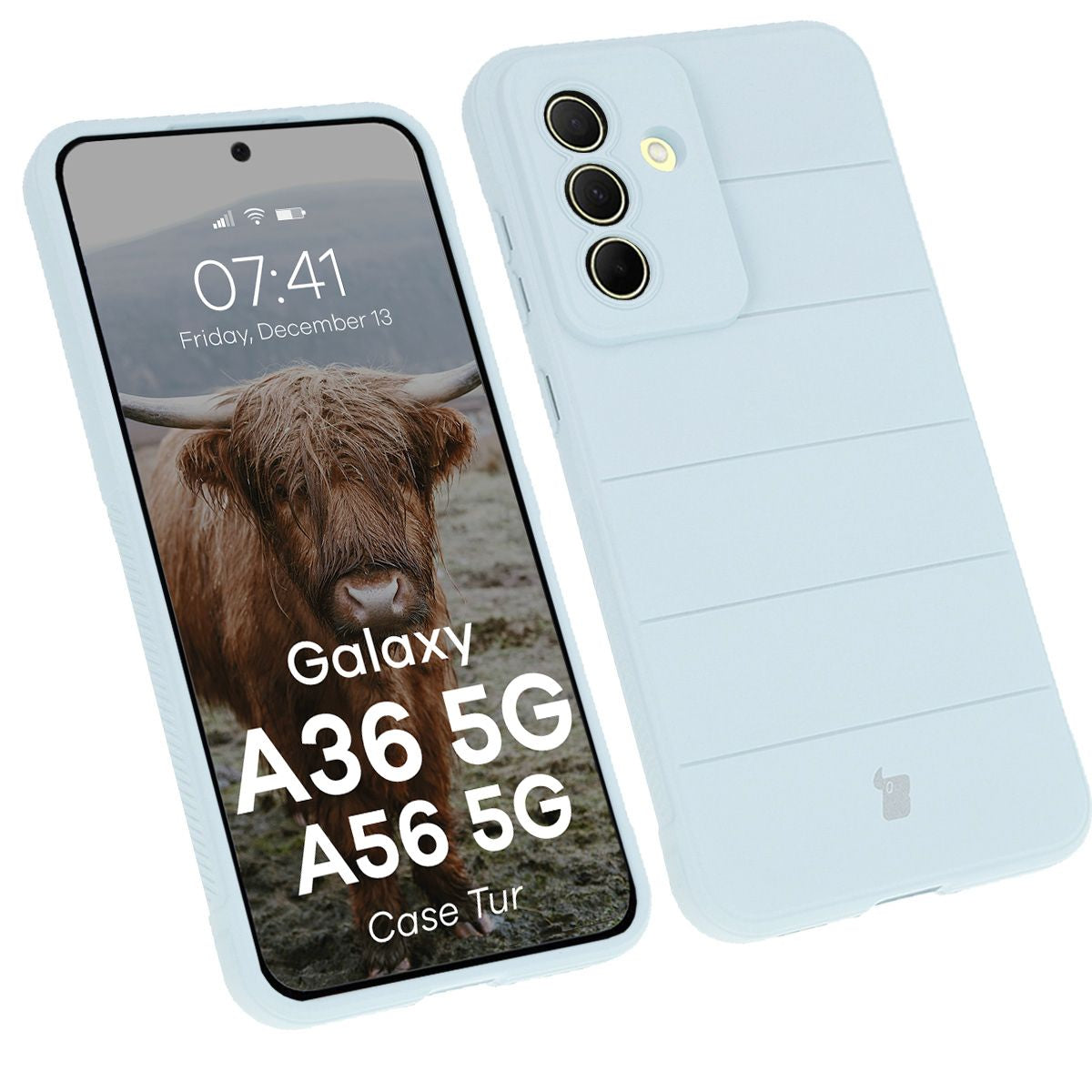 Robuste Handyhülle für Galaxy A36 5G / Galaxy A56 5G, Bizon Case Tur, Hellblau