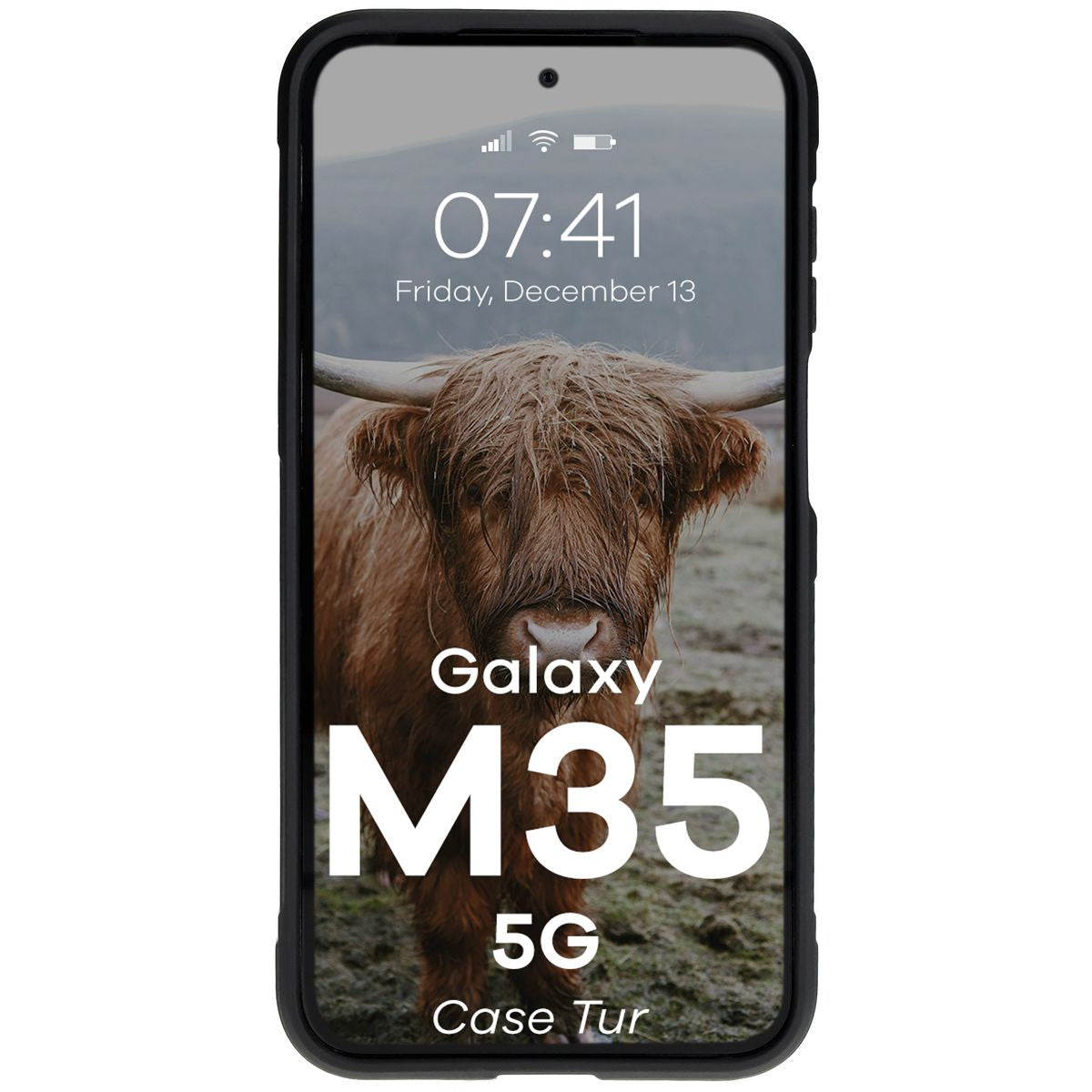 Robuste Handyhülle für Galaxy M35 5G, Bizon Case Tur, Schwarz