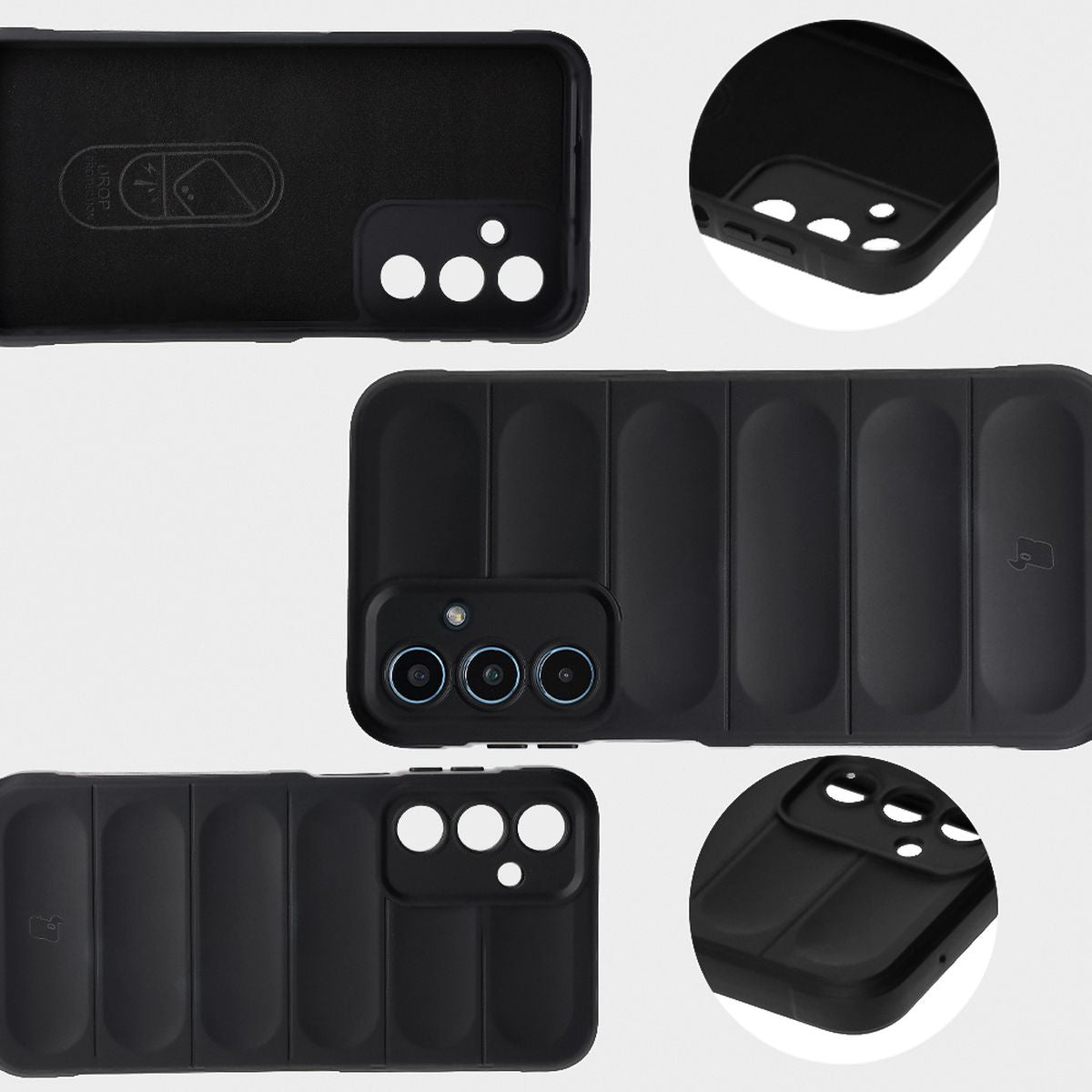 Robuste Handyhülle für Galaxy M35 5G, Bizon Case Tur, Schwarz