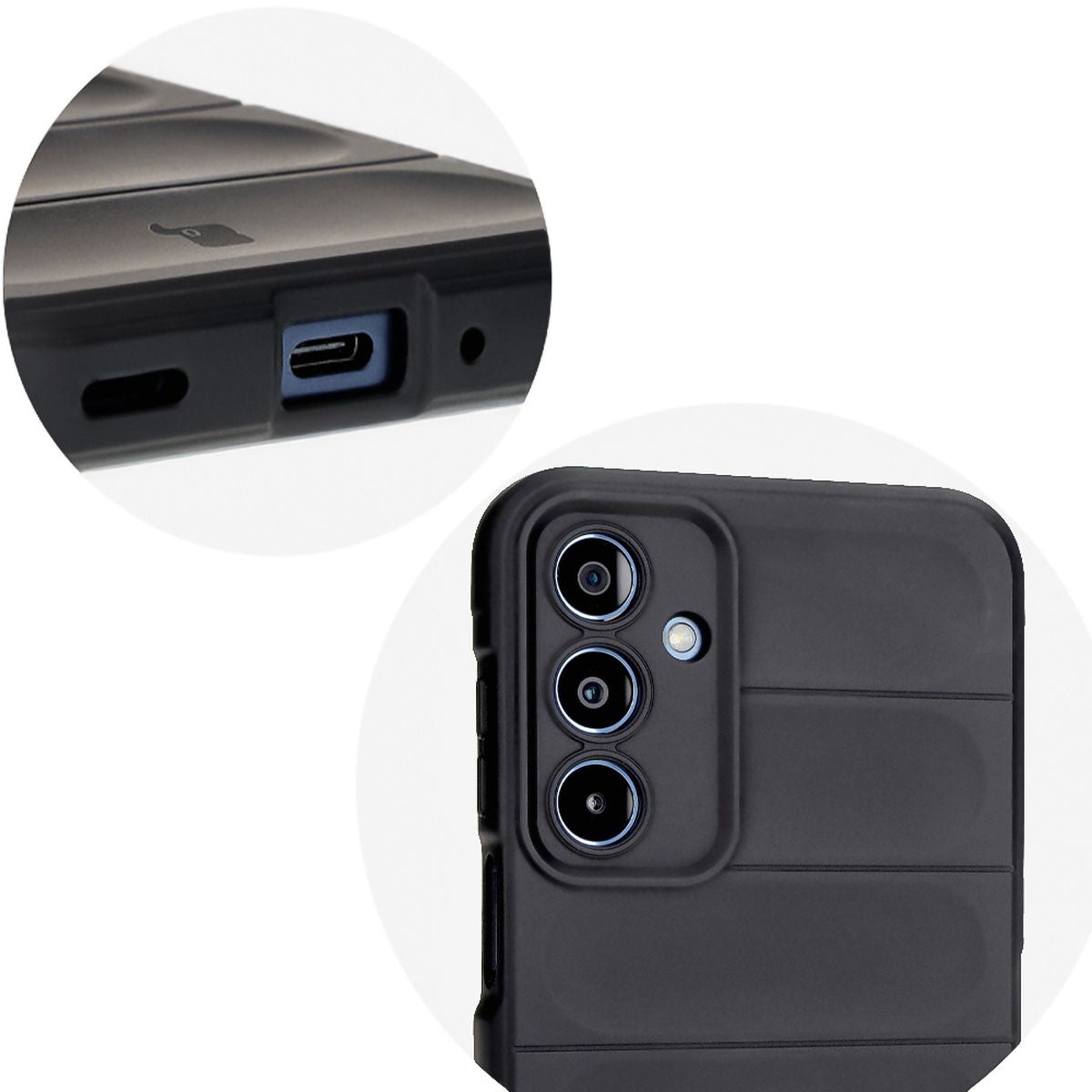 Robuste Handyhülle für Galaxy M35 5G, Bizon Case Tur, Schwarz