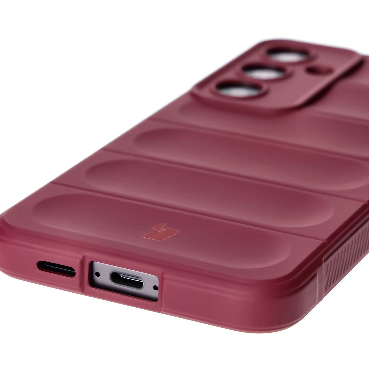 Robuste Handyhülle für Galaxy S24 FE, Bizon Case Tur, Burgunderrot