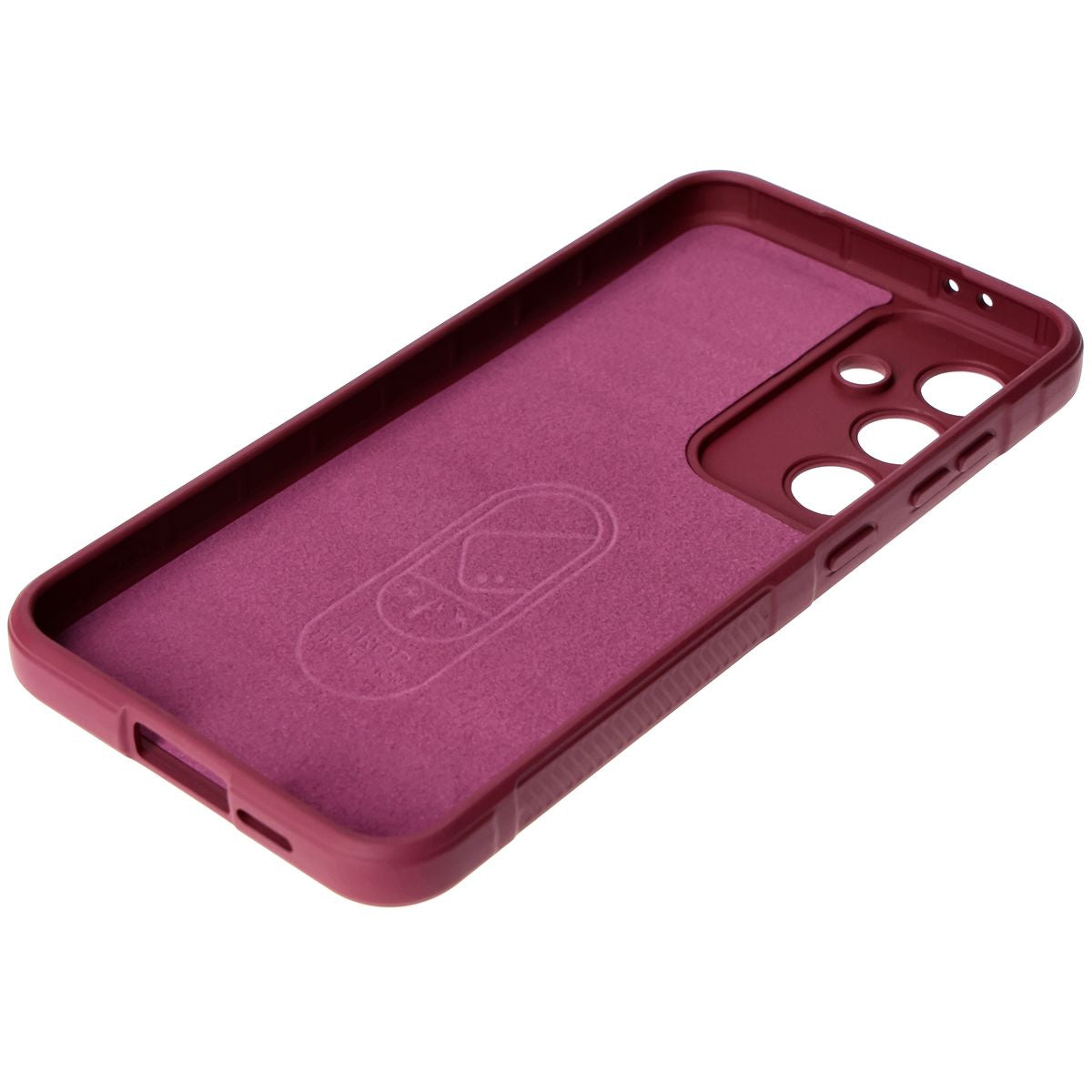 Robuste Handyhülle für Galaxy S24 FE, Bizon Case Tur, Burgunderrot