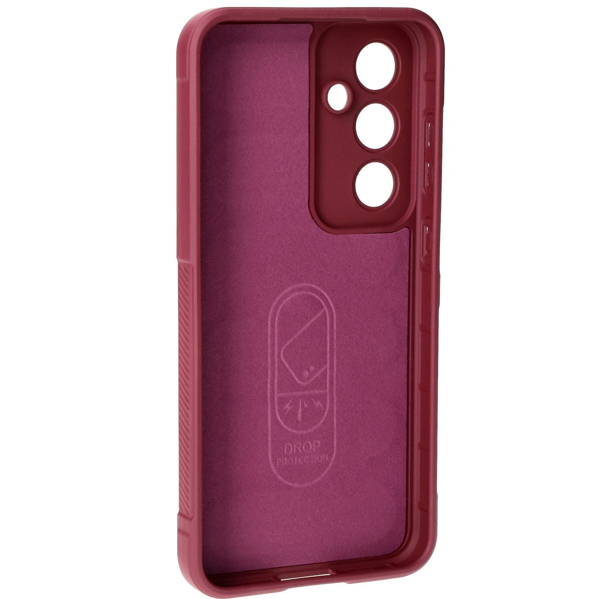 Robuste Handyhülle für Galaxy S24 FE, Bizon Case Tur, Burgunderrot