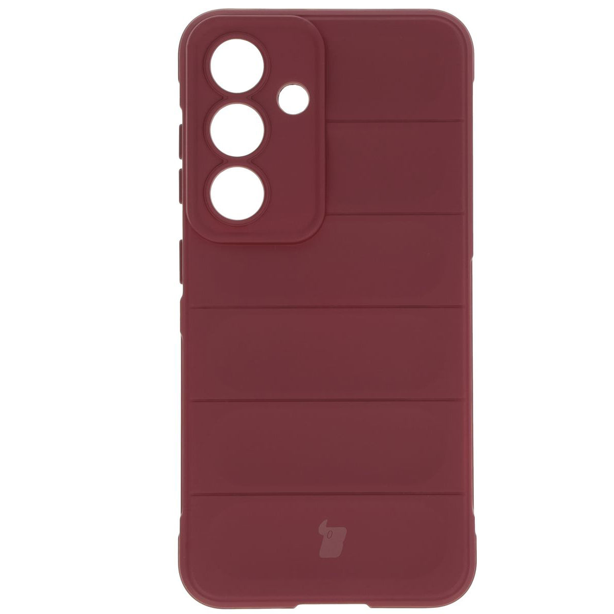 Robuste Handyhülle für Galaxy S25, Bizon Case Tur, Burgunderrot