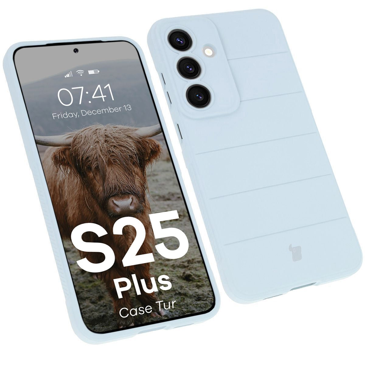 Robuste Handyhülle für Galaxy S25 Plus, Bizon Case Tur, Hellblau
