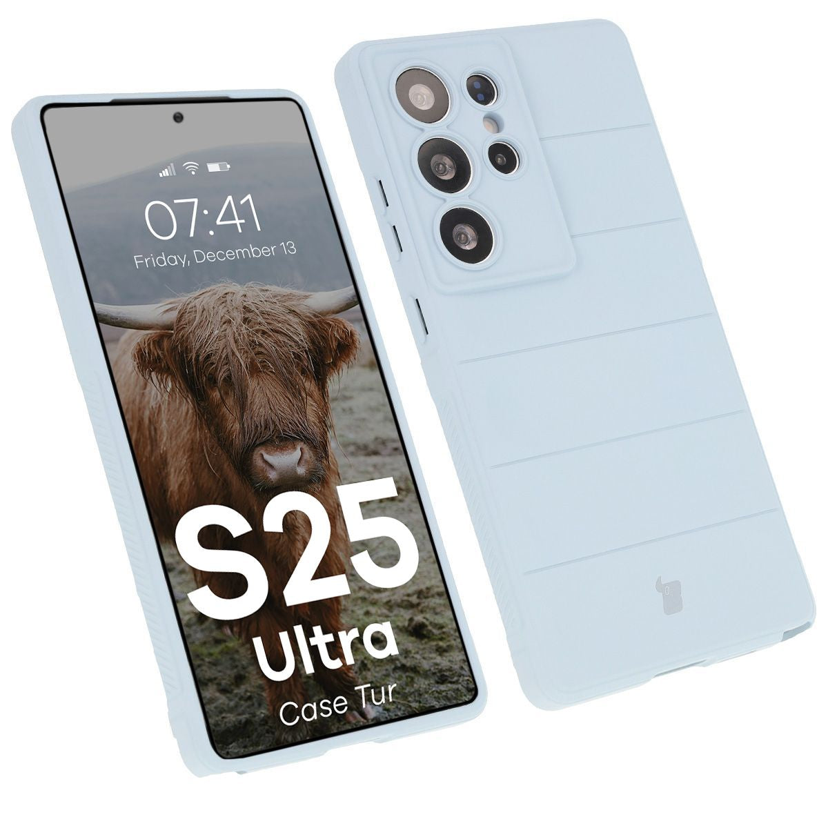 Robuste Handyhülle für Galaxy S25 Ultra, Bizon Case Tur, Hellblau