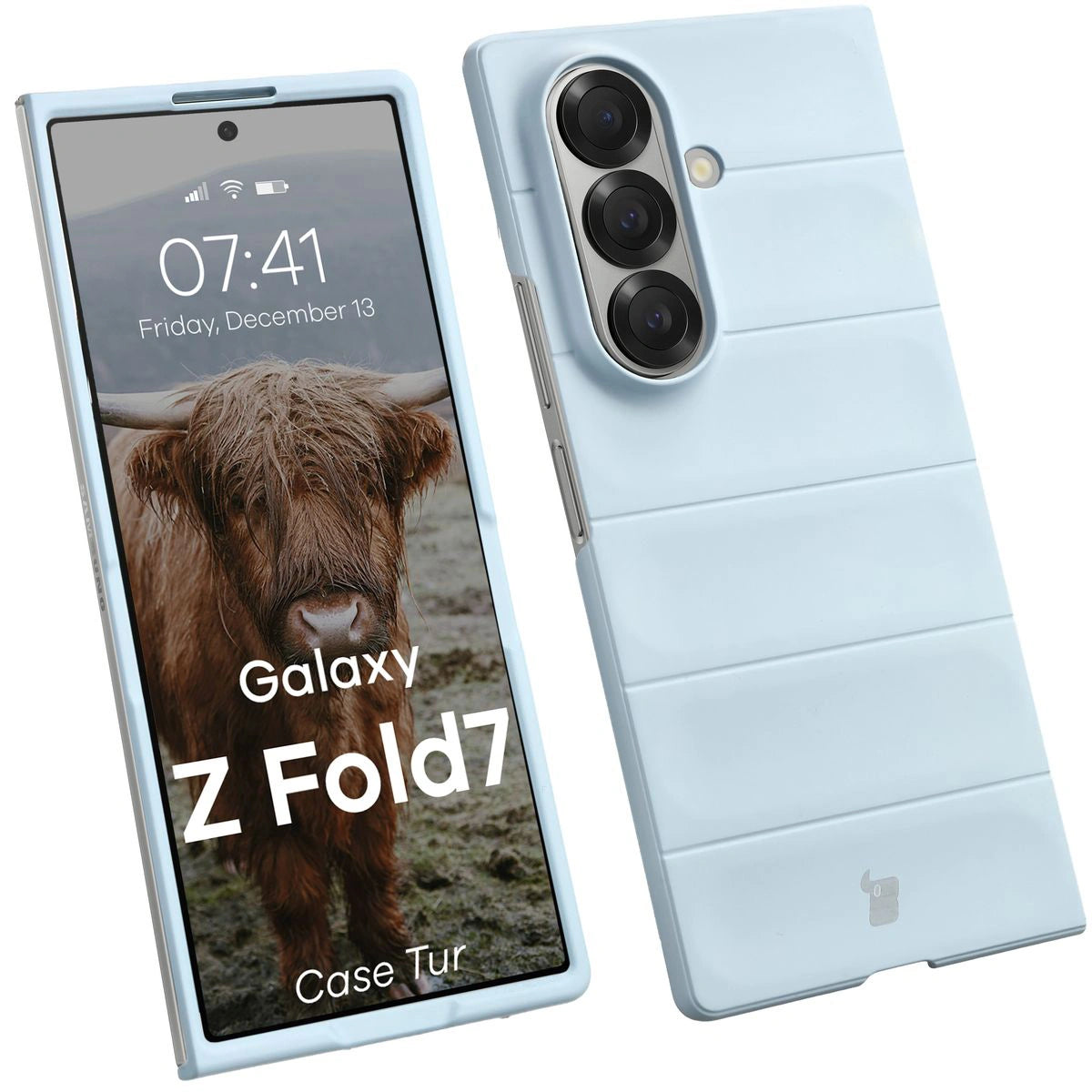 Robuste Handyhülle für Galaxy Z Fold7, Bizon Case Tur, Hellblau