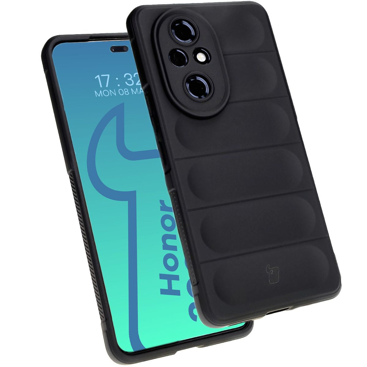 Robuste Handyhülle für Honor 200 Pro, Bizon Case Tur, Schwarz