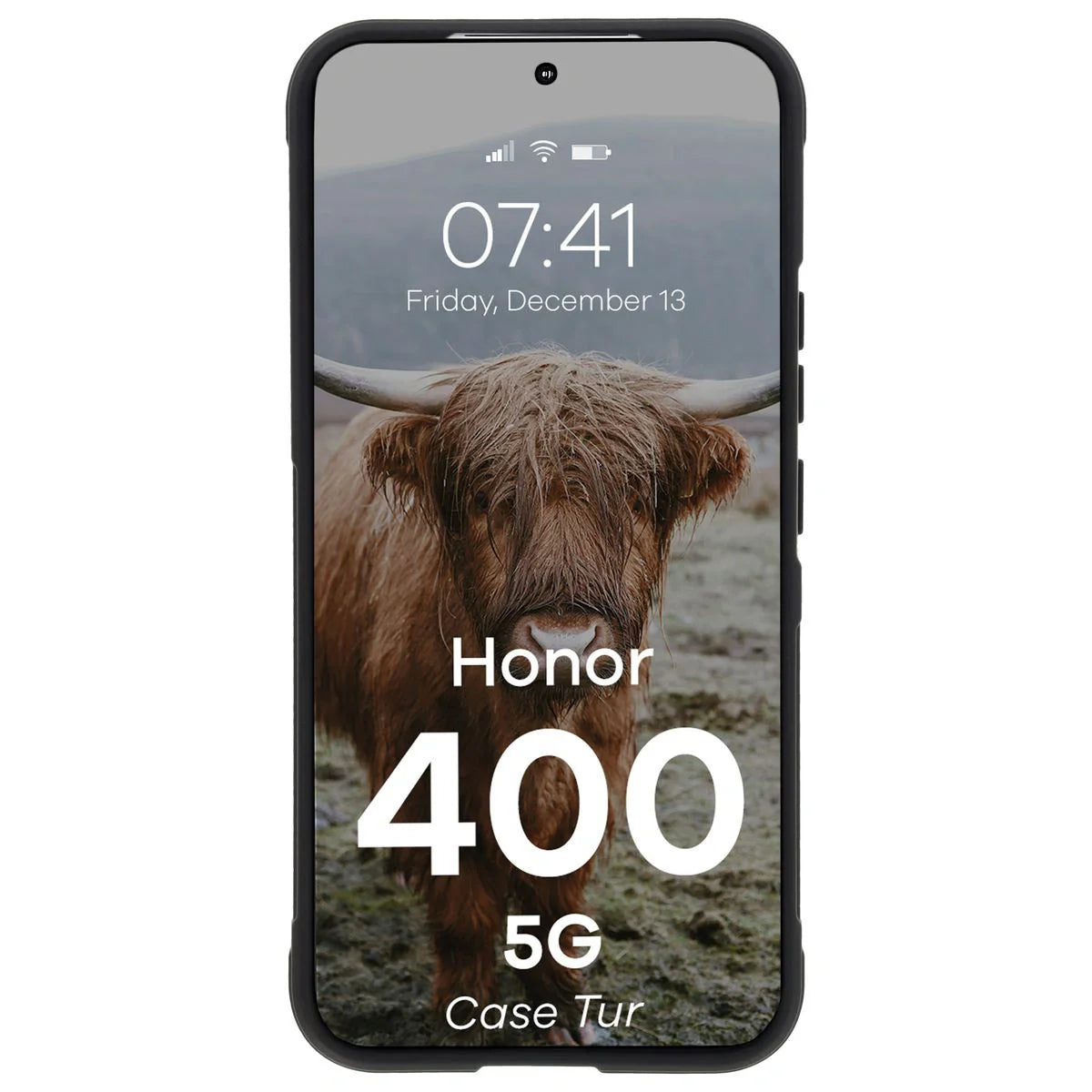 Robuste Handyhülle für Honor 400, Bizon Case Tur, Schwarz