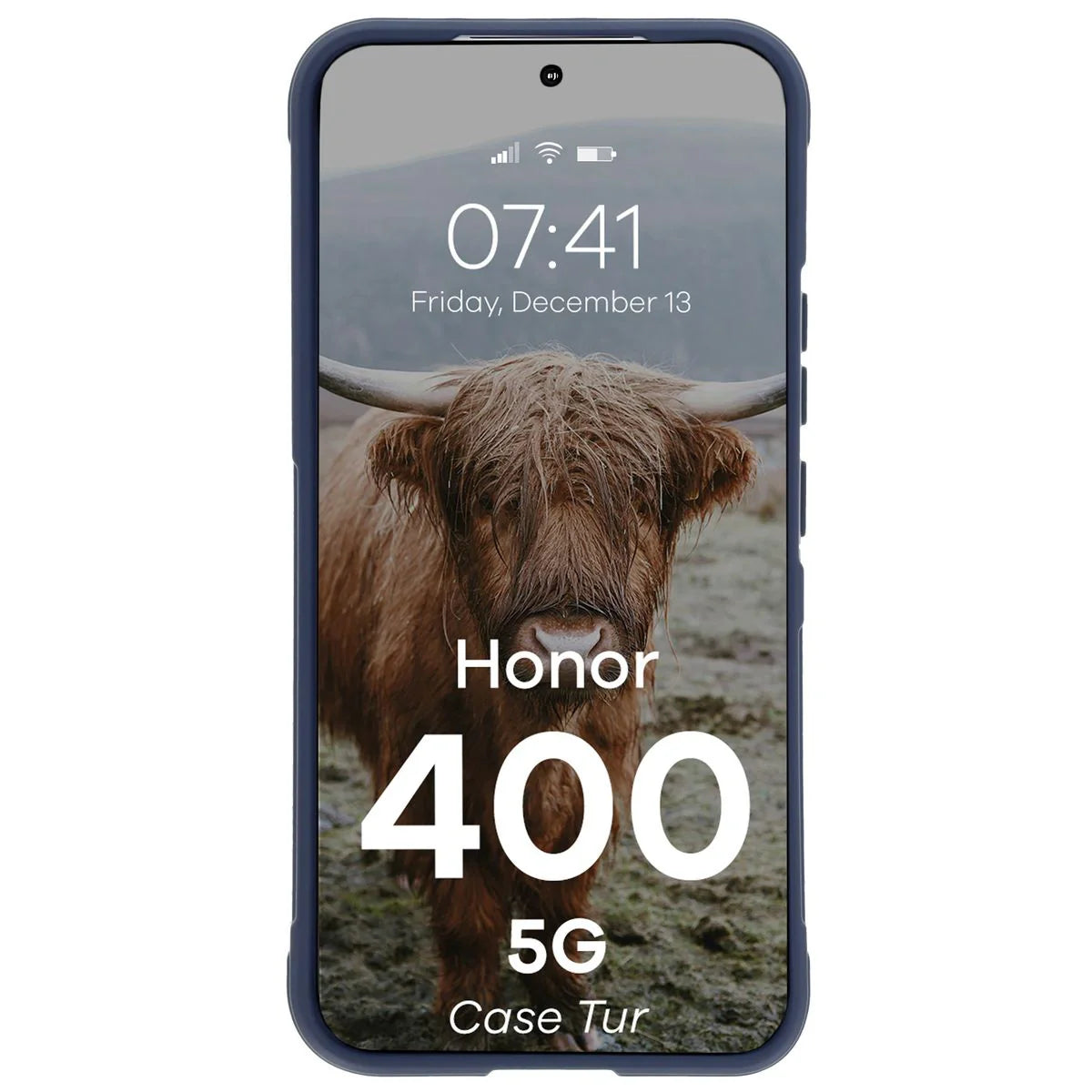 Robuste Handyhülle für Honor 400, Bizon Case Tur, Dunkelblau