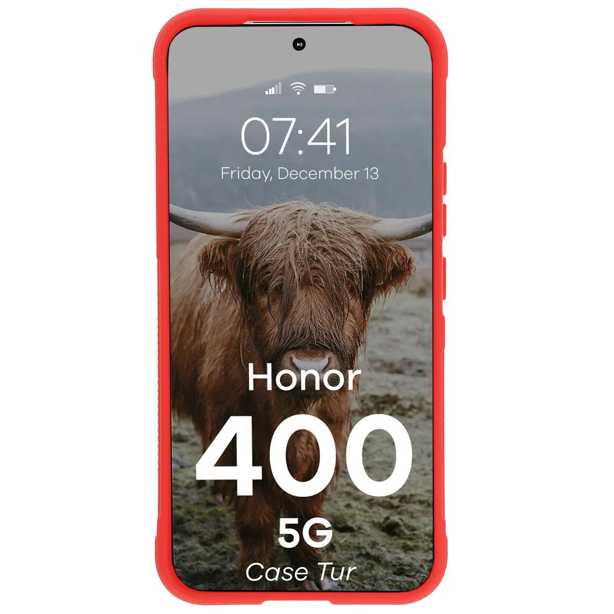 Robuste Handyhülle für Honor 400, Bizon Case Tur, Rot