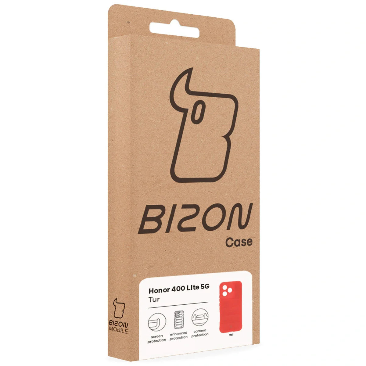 Robuste Handyhülle für Honor 400 Lite, Bizon Case Tur, Rot