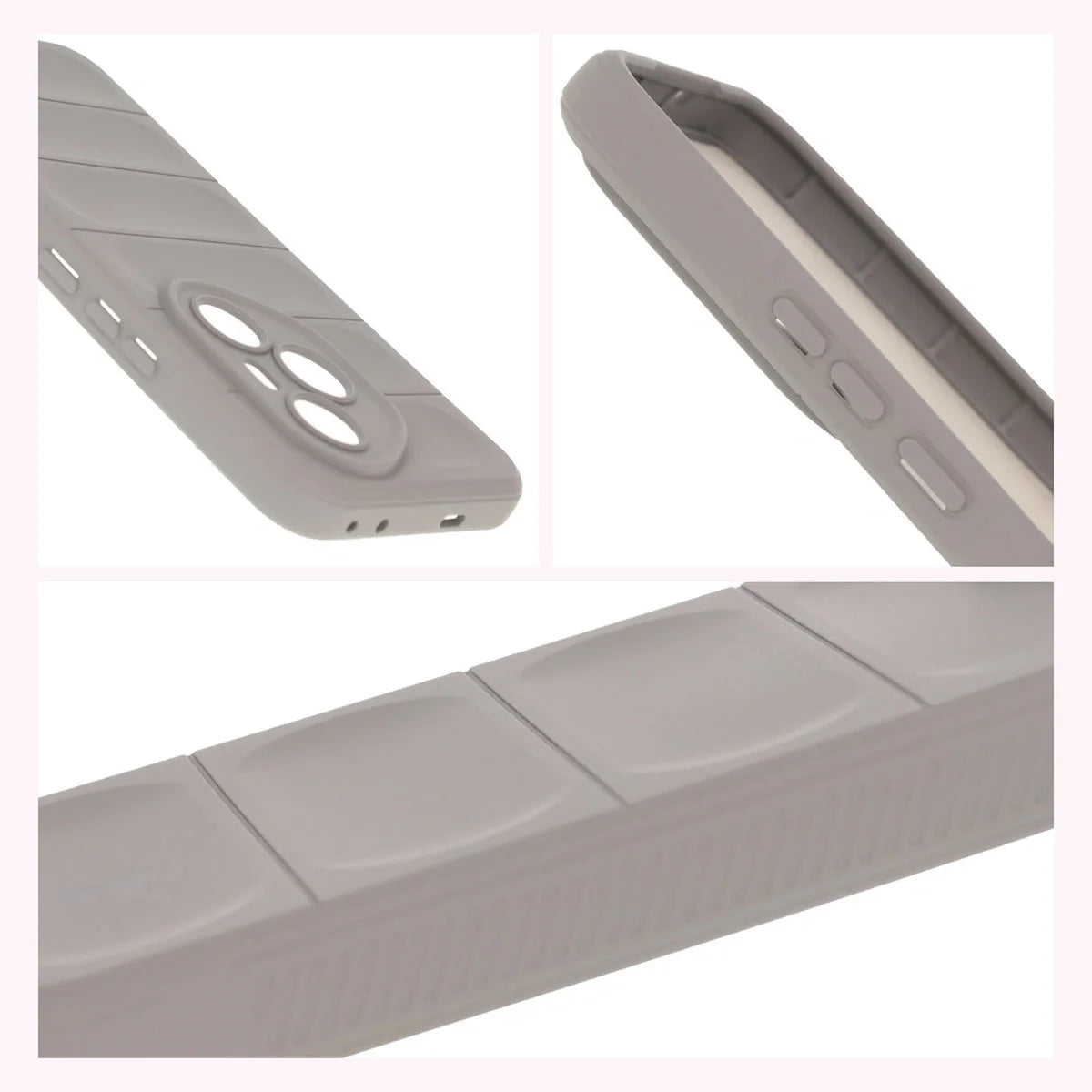 Robuste Handyhülle für Honor 400 Pro, Bizon Case Tur, Hellgrau