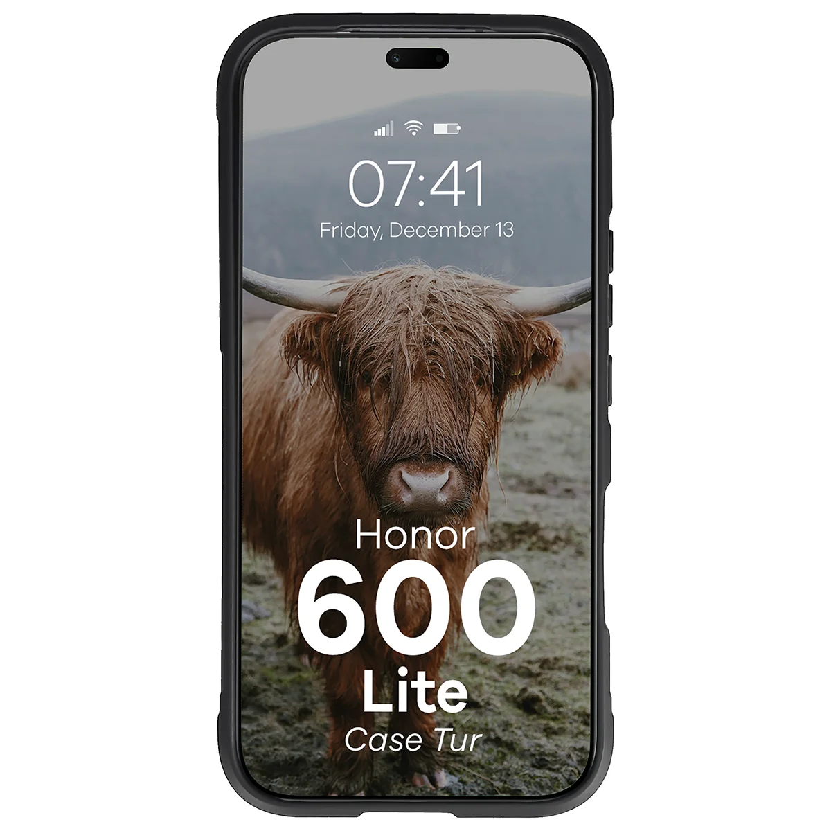Robuste Handyhülle für Honor 600 Lite 5G, Bizon Case Tur, Schwarz