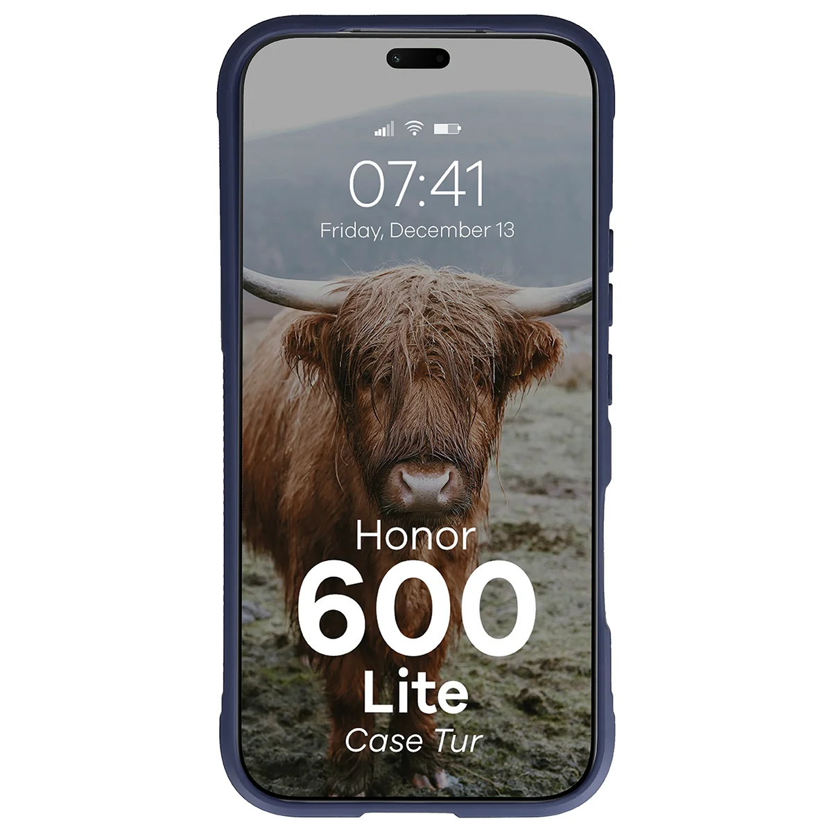 Robuste Handyhülle für Honor 600 Lite 5G, Bizon Case Tur, Dunkelblau