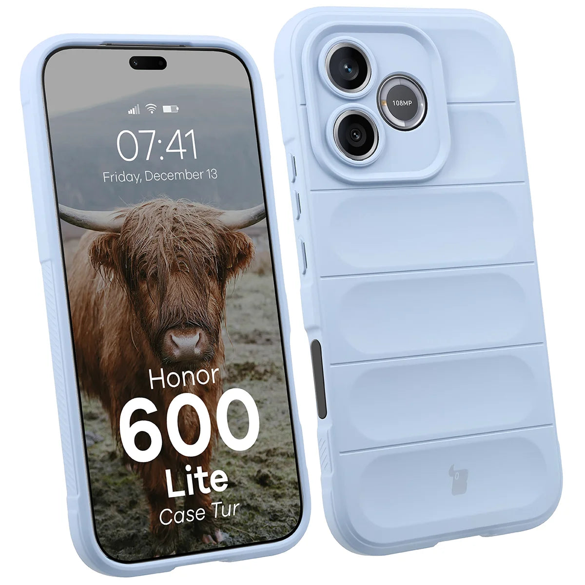 Robuste Handyhülle für Honor 600 Lite 5G, Bizon Case Tur, Hellblau