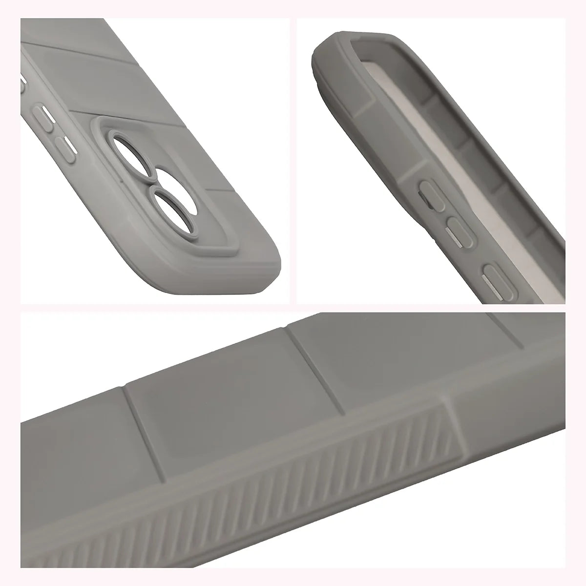 Robuste Handyhülle für Honor 600 Lite 5G, Bizon Case Tur, Hellgrau