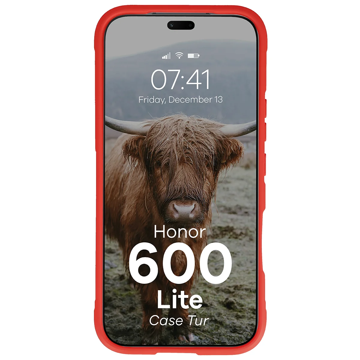 Robuste Handyhülle für Honor 600 Lite 5G, Bizon Case Tur, Rot