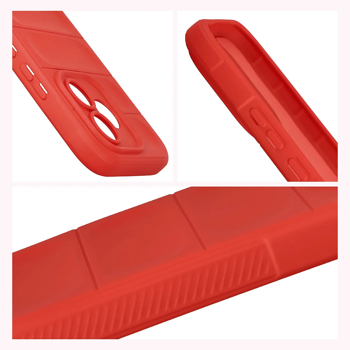 Robuste Handyhülle für Honor 600 Lite 5G, Bizon Case Tur, Rot