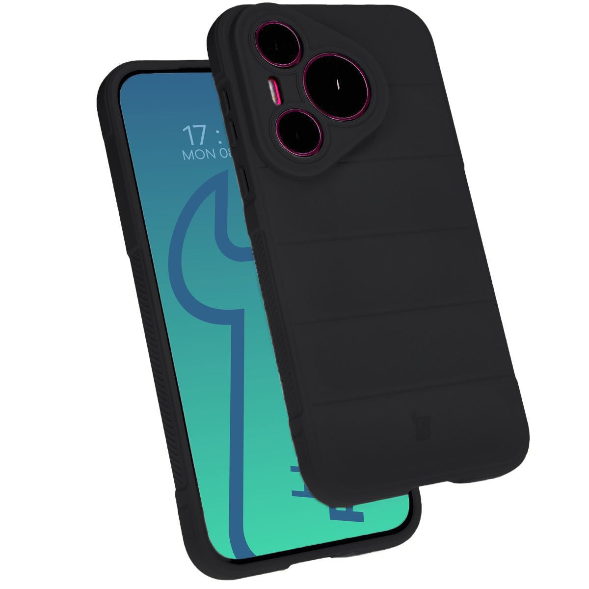 Robuste Handyhülle für Huawei Pura 70, Bizon Case Tur, Schwarz