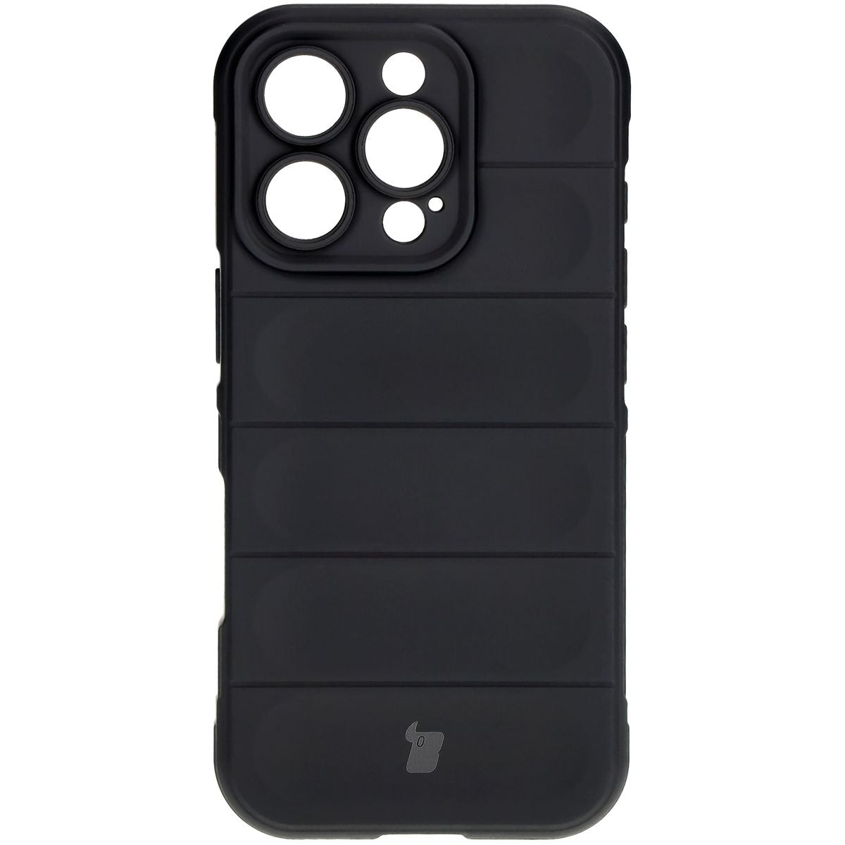 Robuste Handyhülle für iPhone 16 Pro, Bizon Case Tur, Schwarz