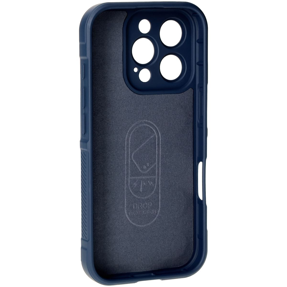 Robuste Handyhülle für iPhone 16 Pro, Bizon Case Tur, Dunkelblau