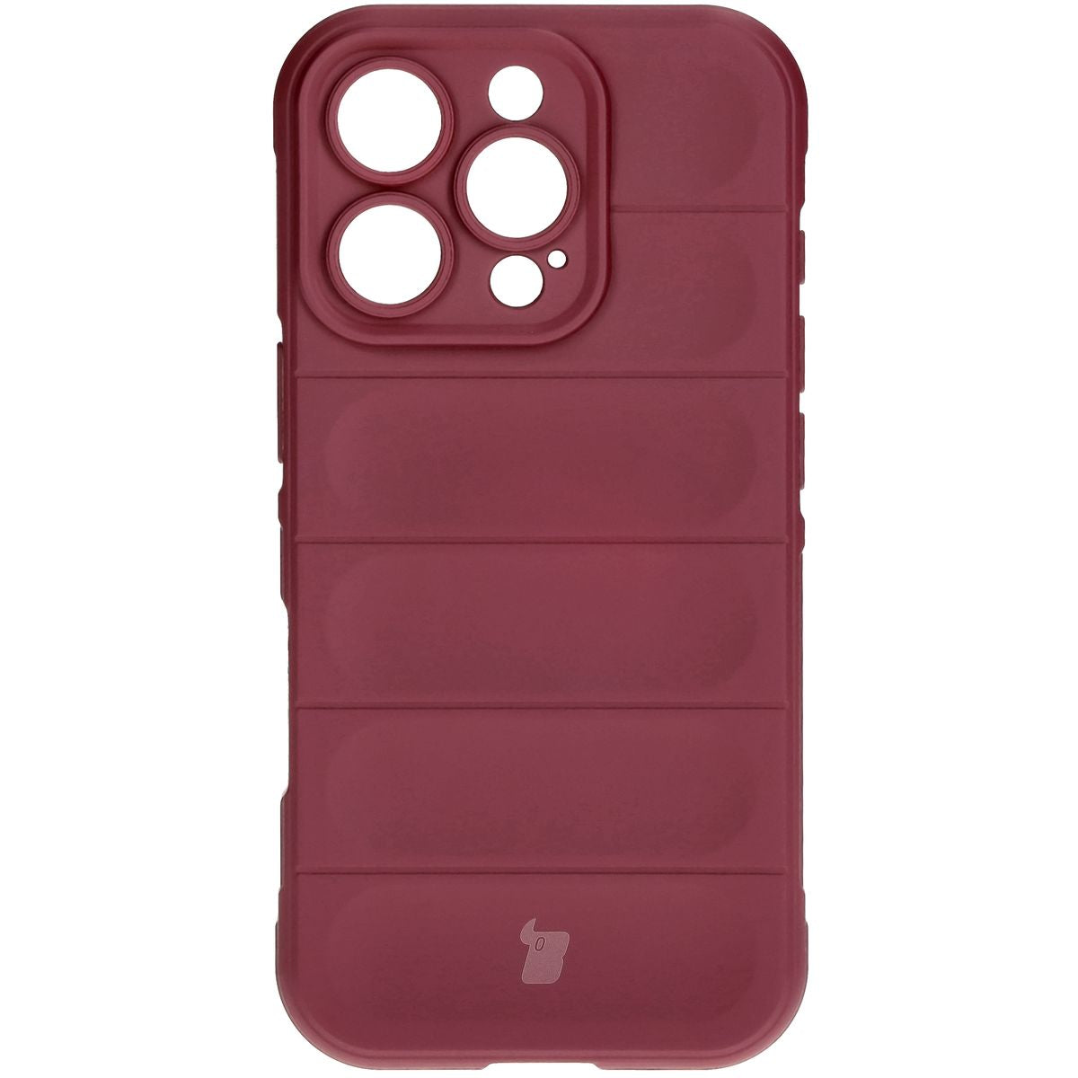 Robuste Handyhülle für iPhone 16 Pro, Bizon Case Tur, Burgunderrot