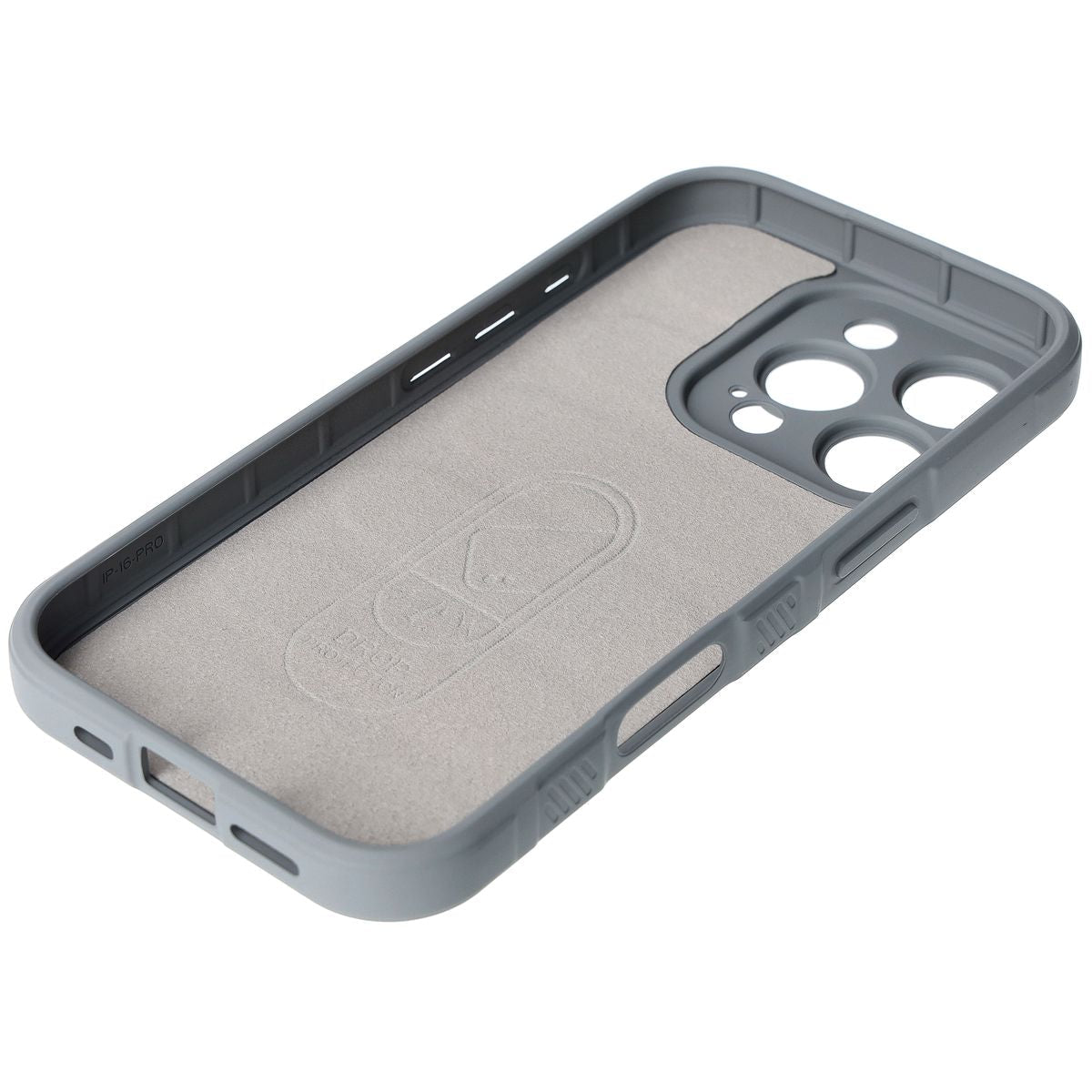 Robuste Handyhülle für iPhone 16 Pro, Bizon Case Tur, Hellgrau