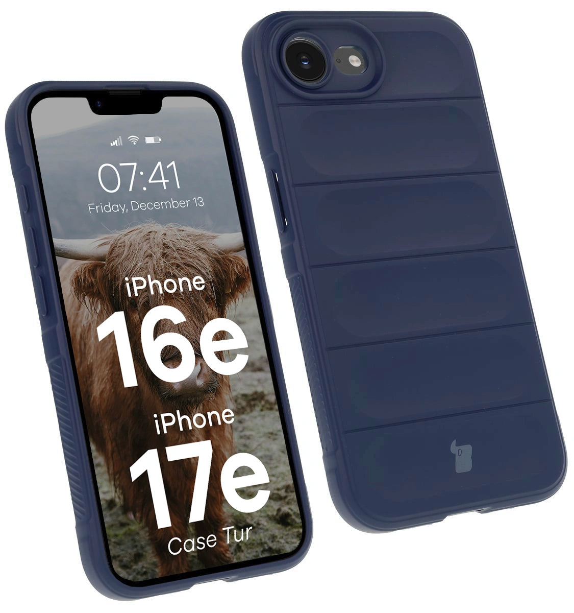 Robuste Handyhülle für iPhone 17e / 16e, Bizon Case Tur, Dunkelblau
