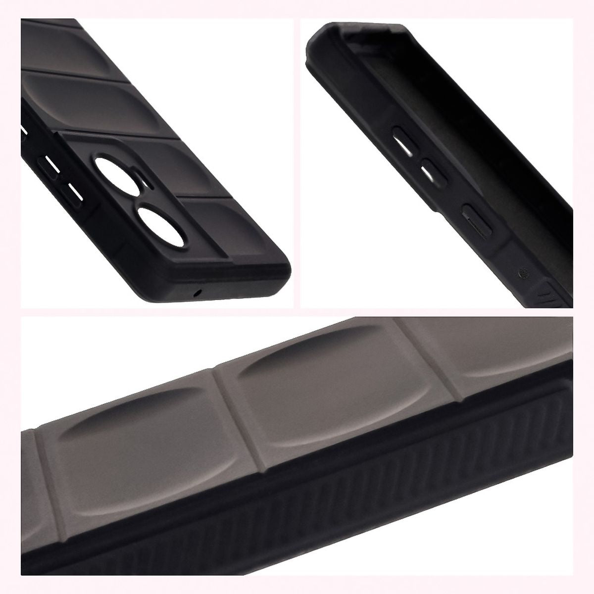 Robuste Handyhülle für Motorola Edge 50 Fusion, Bizon Case Tur, Schwarz