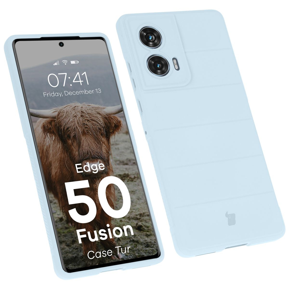 Robuste Handyhülle für Motorola Edge 50 Fusion, Bizon Case Tur, Hellblau