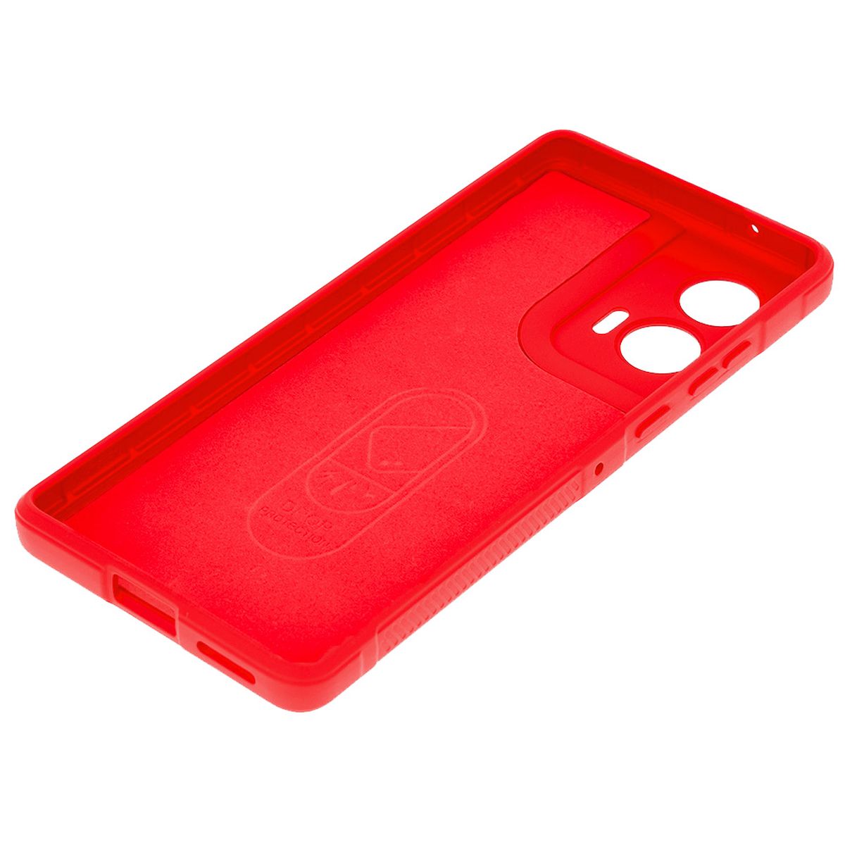 Robuste Handyhülle für Motorola Edge 50 Fusion, Bizon Case Tur, Rot