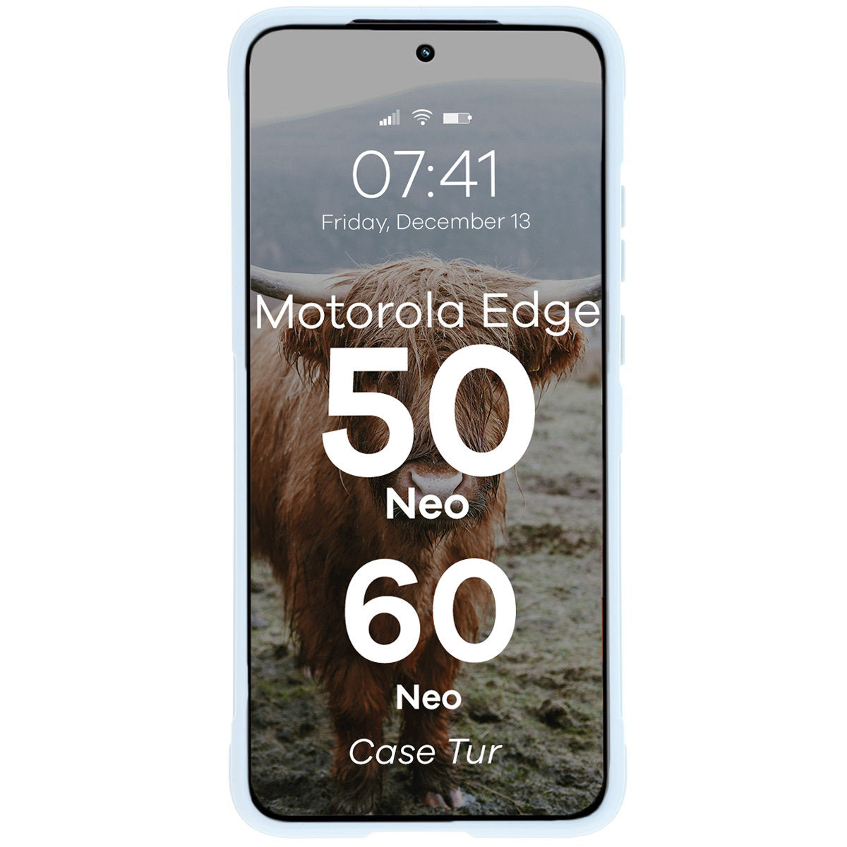 Robuste Handyhülle für Motorola Edge 50 Neo, Bizon Case Tur, Hellblau