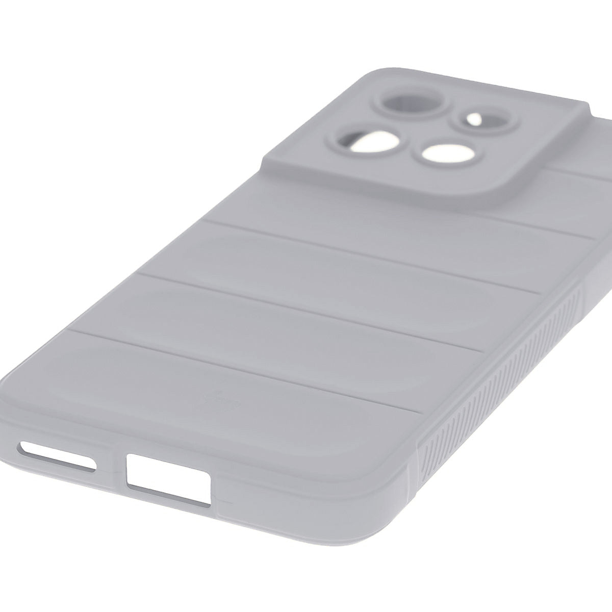 Robuste Handyhülle für Motorola Edge 50 Neo / 60 Neo, Bizon Case Tur, Hellgrau