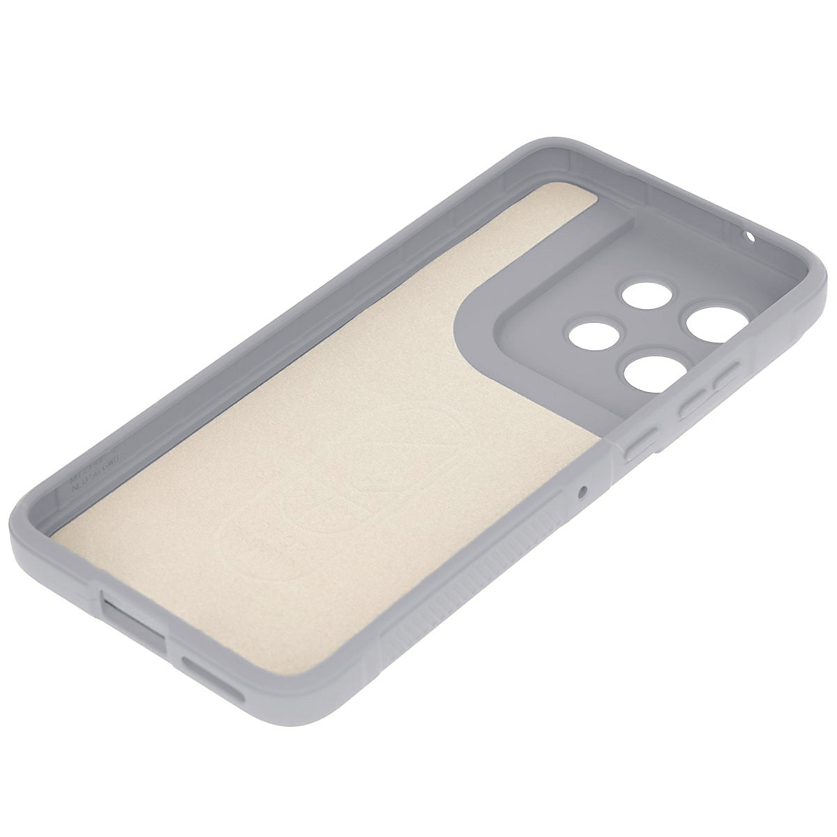 Robuste Handyhülle für Motorola Edge 50 Neo / 60 Neo, Bizon Case Tur, Hellgrau