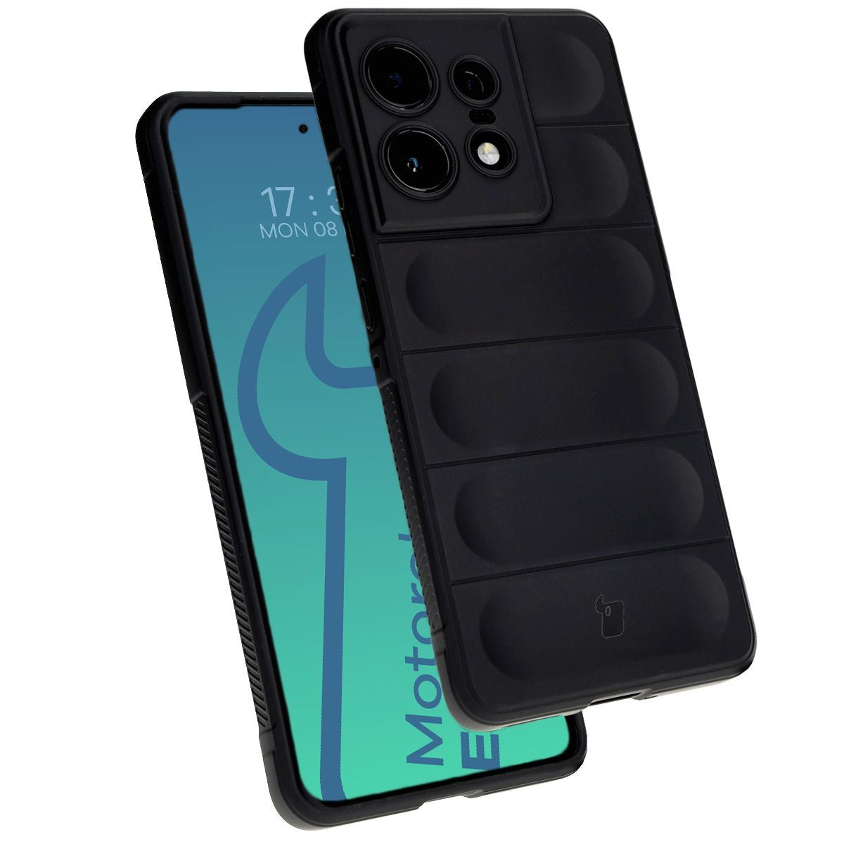 Robuste Handyhülle für Motorola Edge 50 Pro, Bizon Case Tur, Schwarz