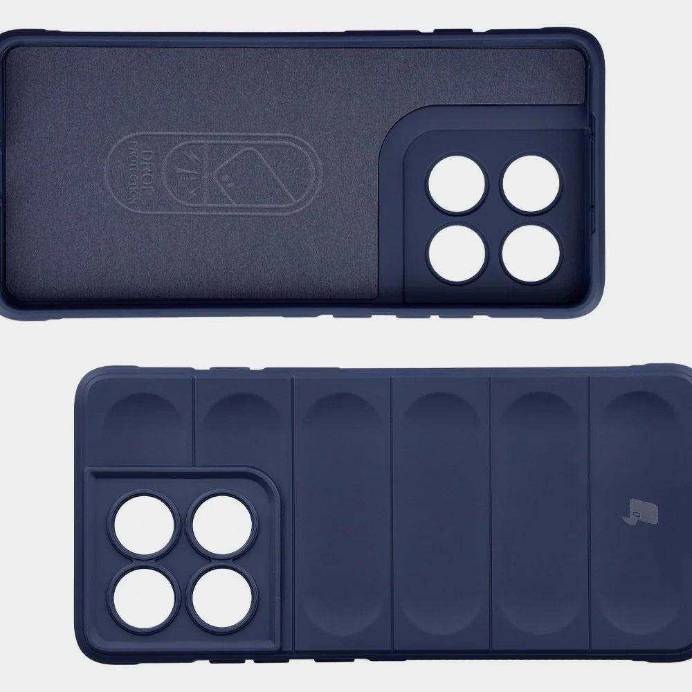 Robuste Handyhülle für Motorola Edge 60 Pro, Bizon Case Tur, Dunkelblau