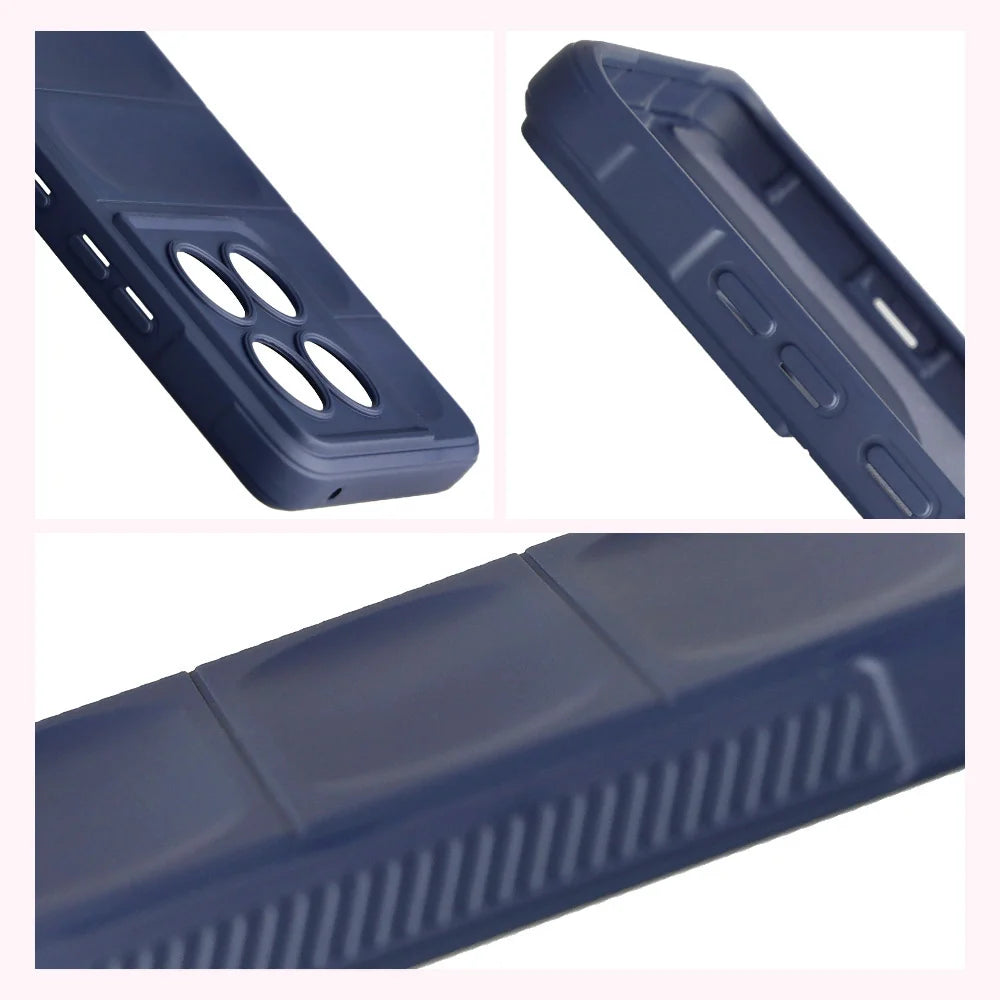Robuste Handyhülle für Motorola Edge 60 Pro, Bizon Case Tur, Dunkelblau