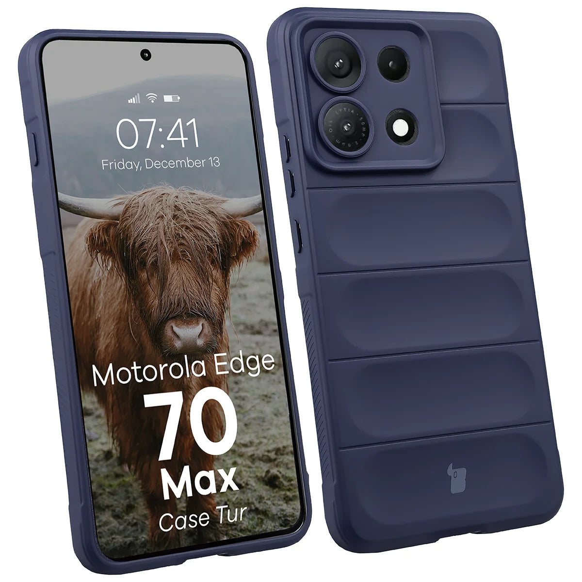 Robuste Handyhülle für Motorola Edge 70 Max, Bizon Case Tur, Dunkelblau (1/8)