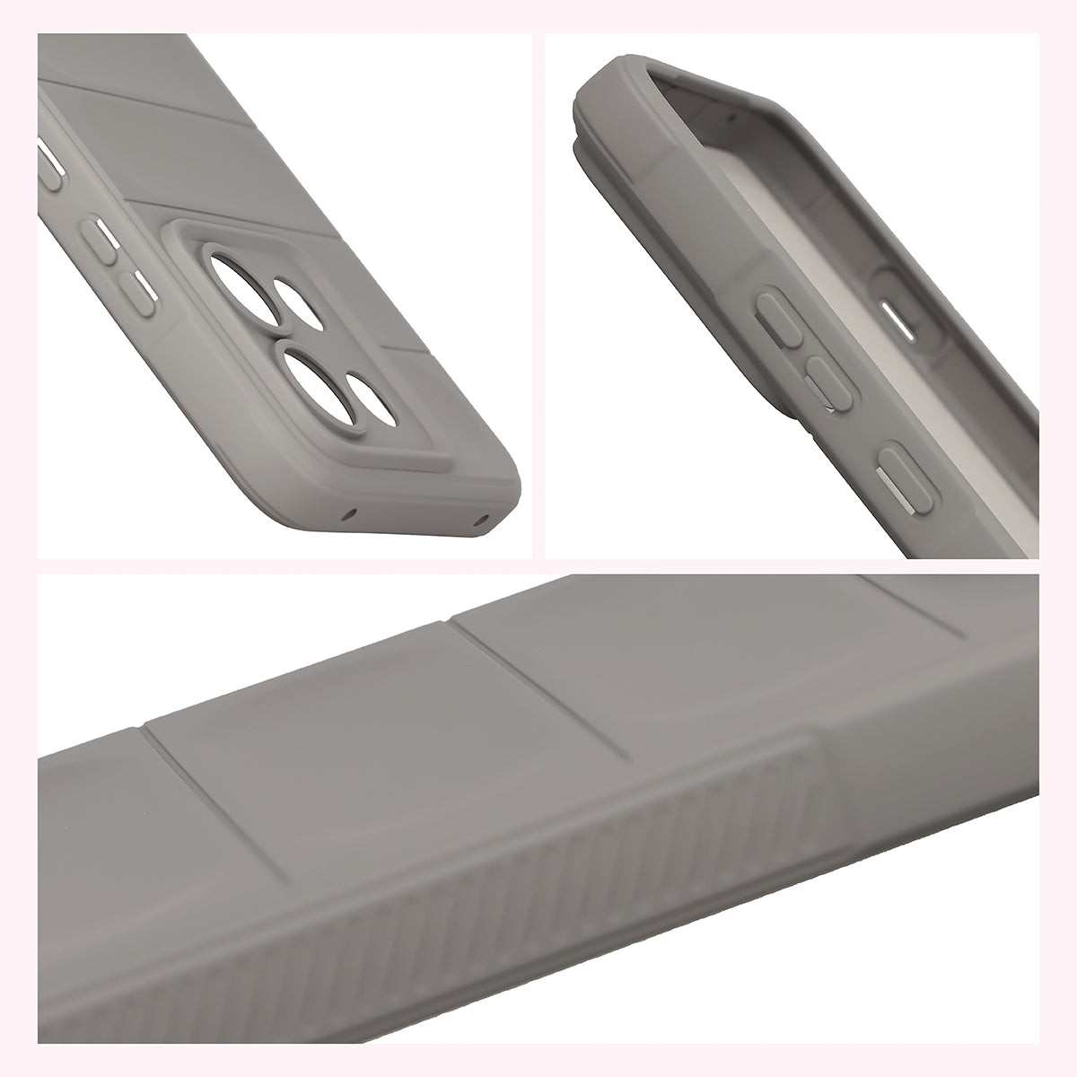 Robuste Handyhülle für Motorola Edge 70 Max, Bizon Case Tur, Hellgrau (7/8)