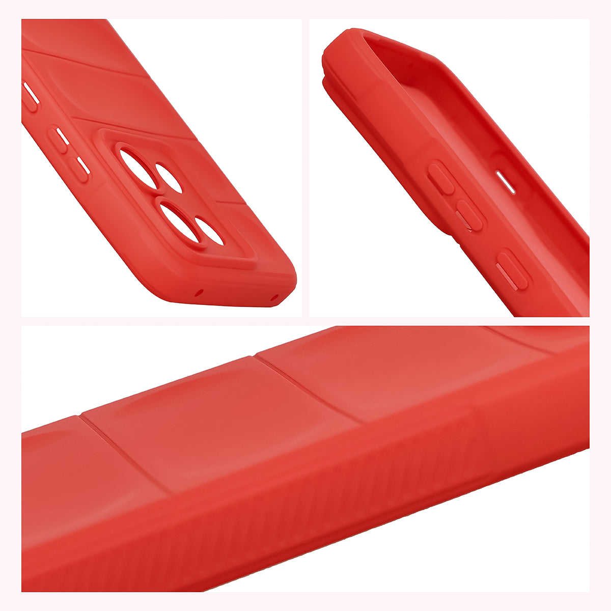 Robuste Handyhülle für Motorola Edge 70 Max, Bizon Case Tur, Rot (7/8)