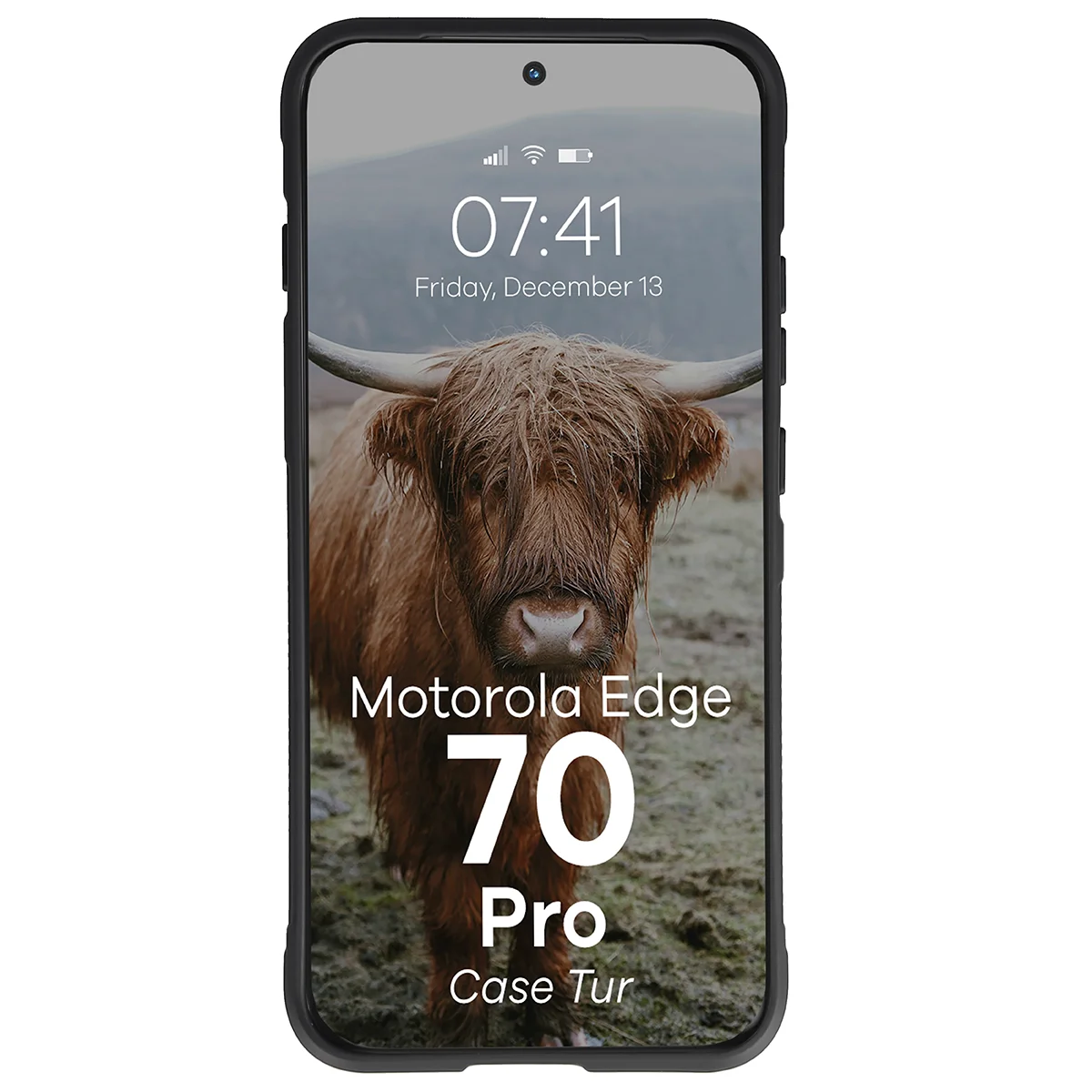 Robuste Handyhülle für Motorola Edge 70 Pro, Bizon Case Tur, Schwarz