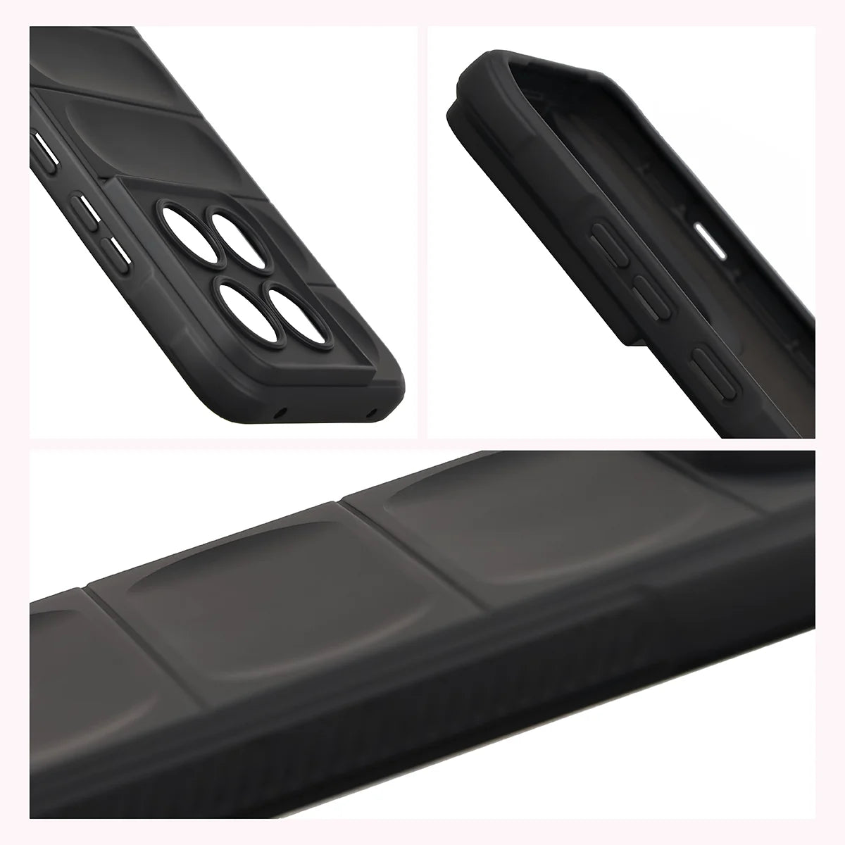 Robuste Handyhülle für Motorola Edge 70 Pro, Bizon Case Tur, Schwarz